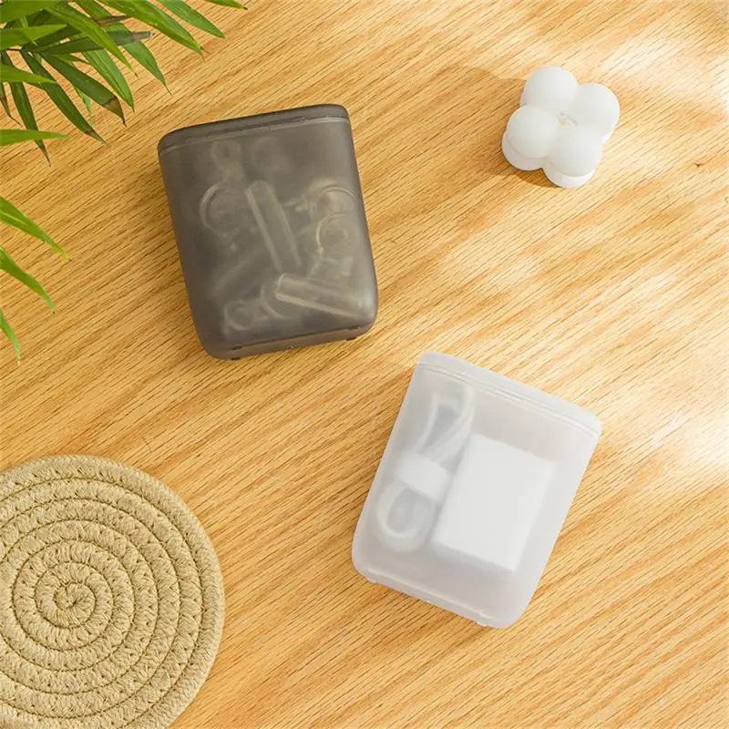 Portable Wire Cable Storage Box Travel Headphone Coin Jewelry Organizer Bin Dust-proof Drawer Makeup Lipstick Holder Container