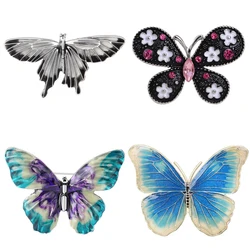 Enamel Butterfly Brooches for Women Unisex Dripping Oil Insect Pins Office Party Friend Gifts Accessories