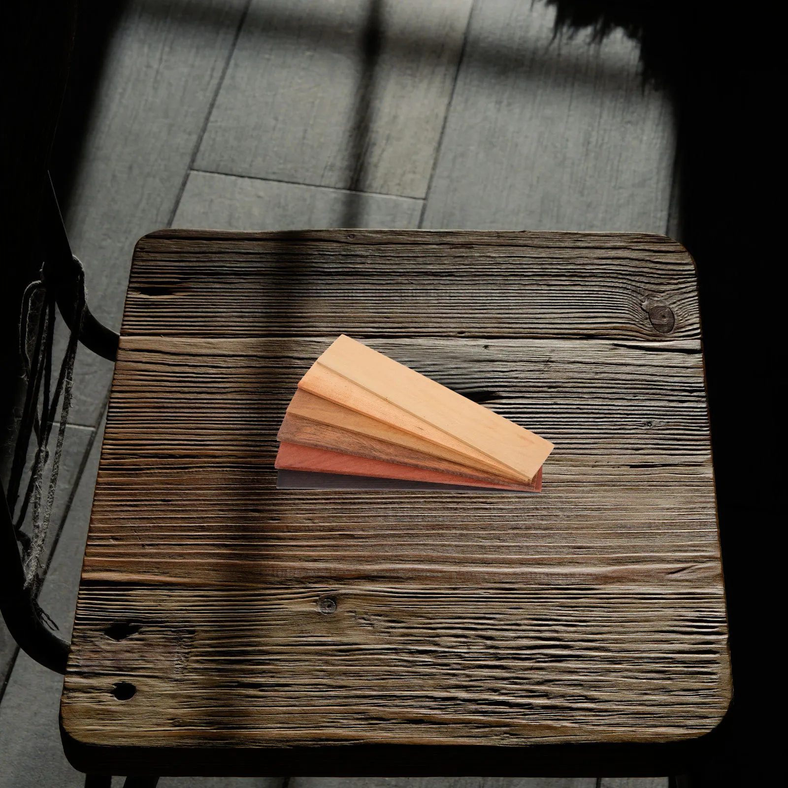 6개입 퍼플 샌달우드 텍스처 우드 보드 DIY 정원 벤치 교체용 슬랫 우드 피스