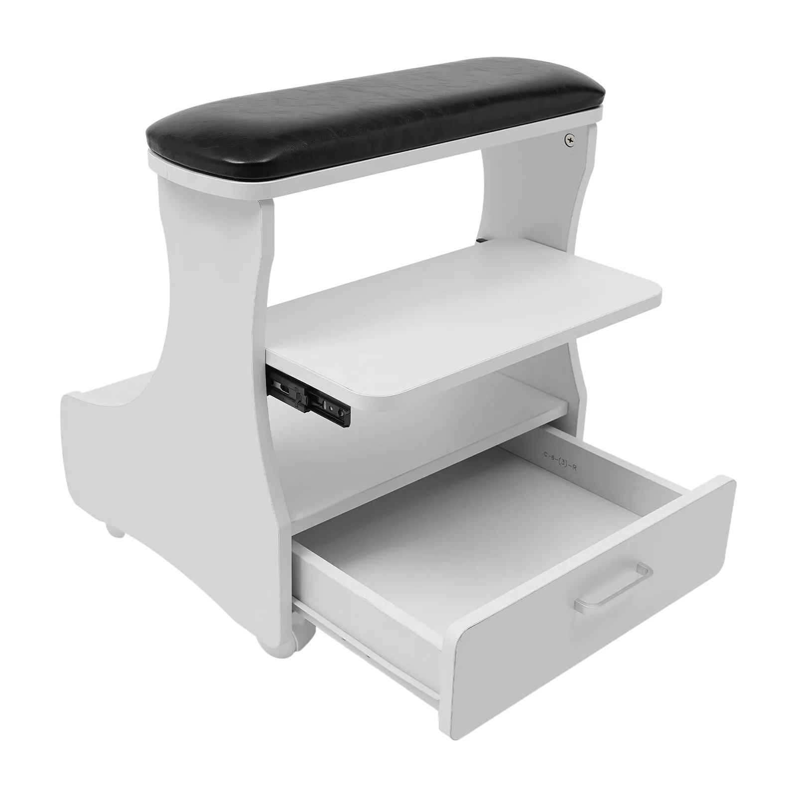 Tabouret de pied de salon réglable-tabouret de spa portable avec roulettes pour pédicure, manucure et bain de pieds chaise de pédicure spa