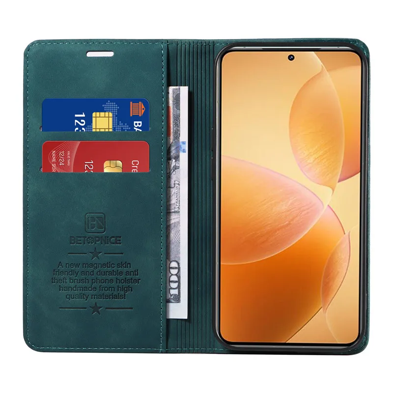 Anti-thef Phone Case For Xiaomi 14T 13T 11T 14 Pro Mi14T Mi14 14TPro 14Pro 2024 Capa Wallet Flip Card Holder Coque Leather Cover