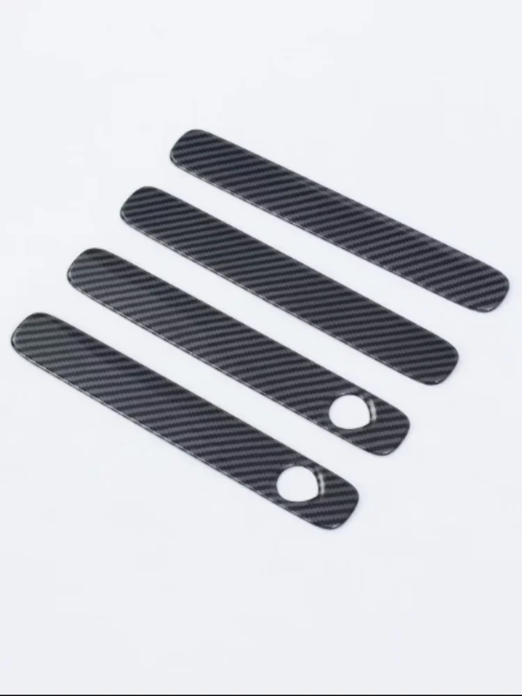 

For Mercedes Smart Forfour 2023+ Black Carbon Fiber Car Door Handle Cover Styling Accessories