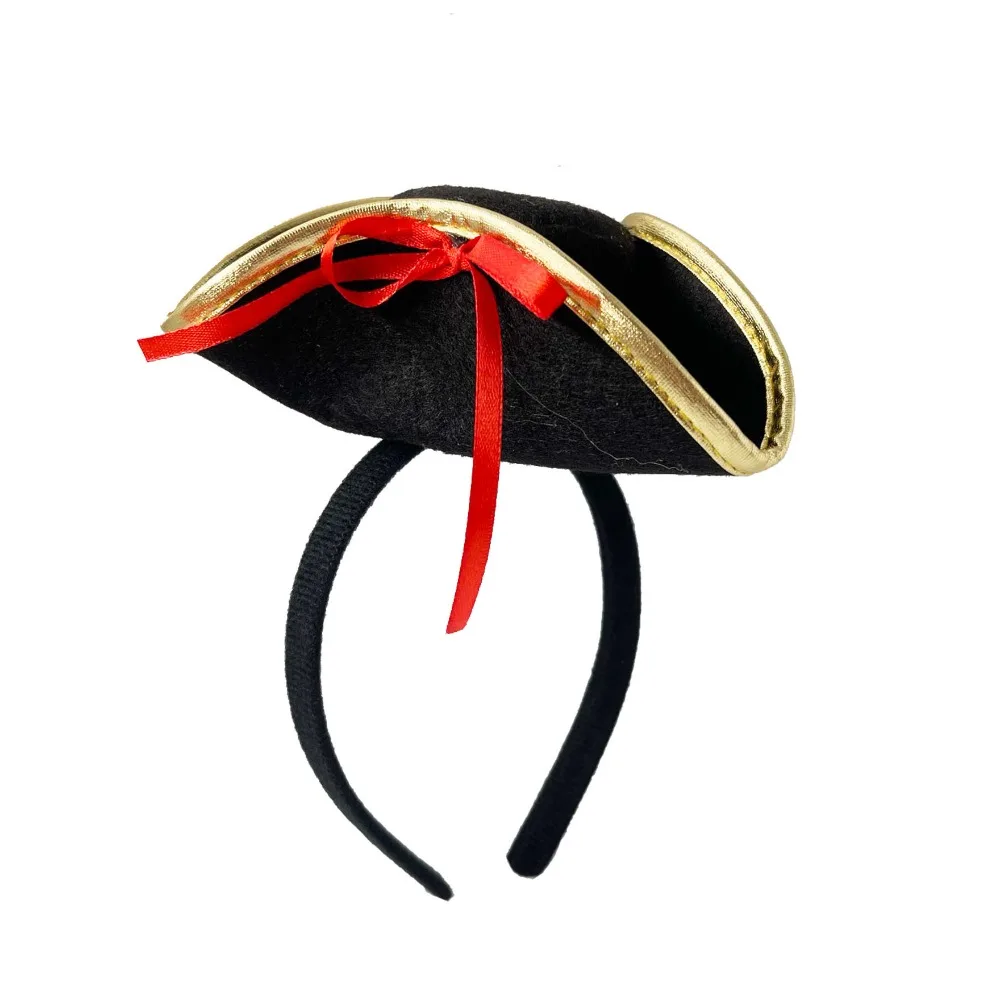 Cute Bow Halloween Headband Head Wear Festival Party Pirate Cap Hairband Role Play Cosplay Headpiece Halloween Festival