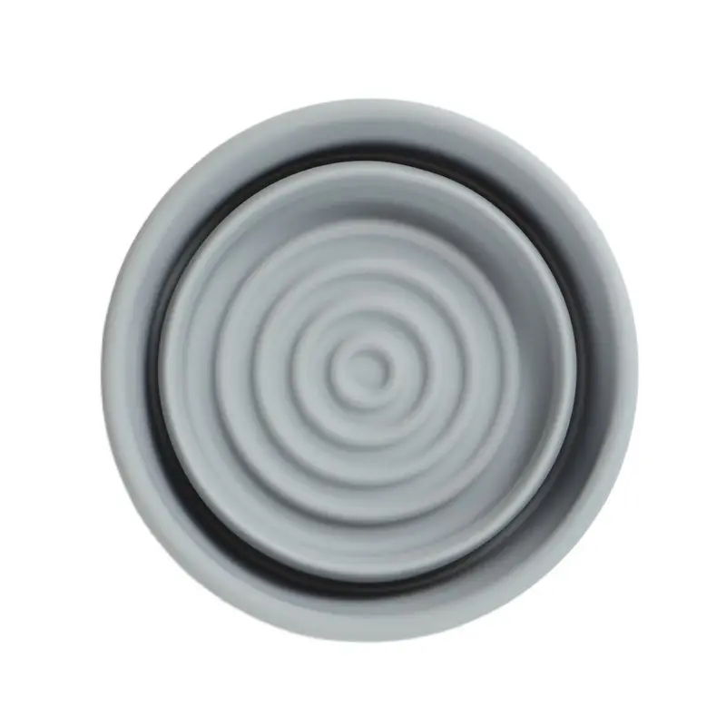 Yaqi Gray Color Collapsible Silicone Shaving Bowl For Travel