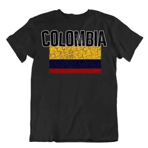 Flag T-Shirt Colombia Fashion Country Souvenir Gift Tee Pride logo