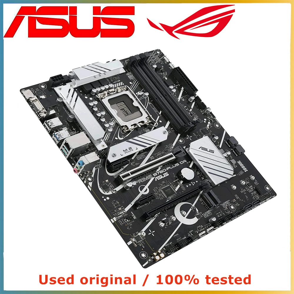 For ASUS PRIME B760-PLUS D4 Motherboard DDR4 PCIe 5.0 128GB PCIe 4.0 M.2 USB3.2 Gen2 Type-C for Desktop Motherboard