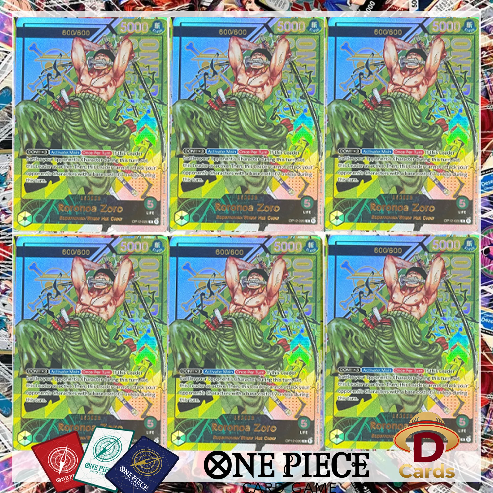 

Коллекционные карточки One Piece Roronoa Zoro: Флагманские боевые карты с номерами победителей - Промо-серия, реплики с фольгированной текстурой