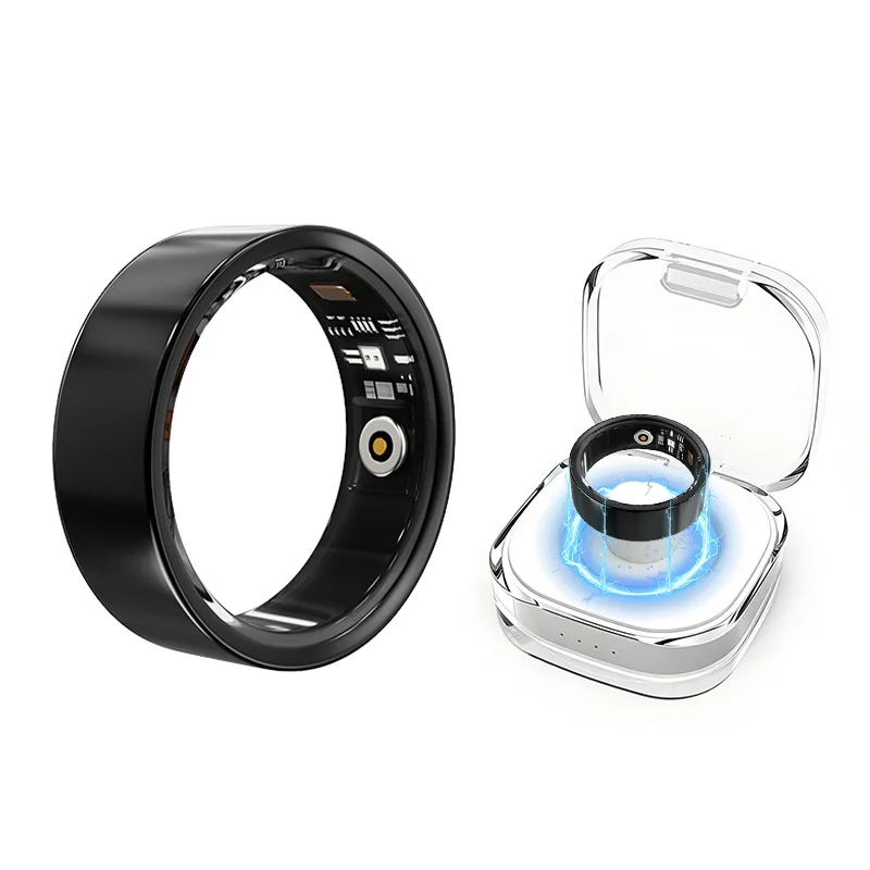 

Smart Ring Bluetooth Heart Rate Health Monitor Oxygen Sleep Blood Pressure Gesture Control Waterproof Multiple Sports