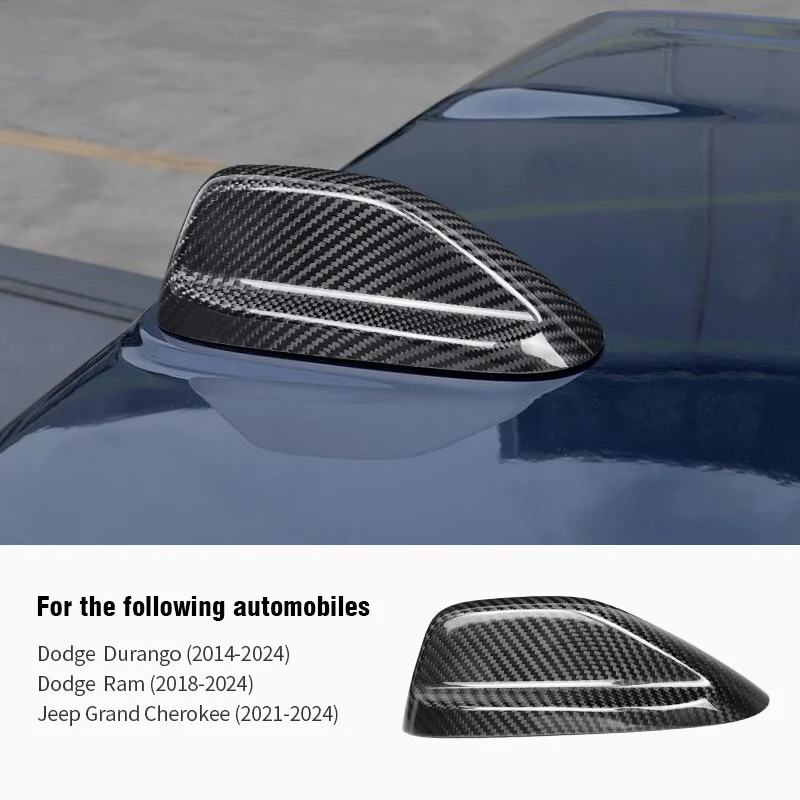 

2021-2024 для Dodge Durango Ram Jeep Grand Cherokee, автомобильный сигнал на крышу, антенна с плавником акулы, чехол из натурального углеродного волокна