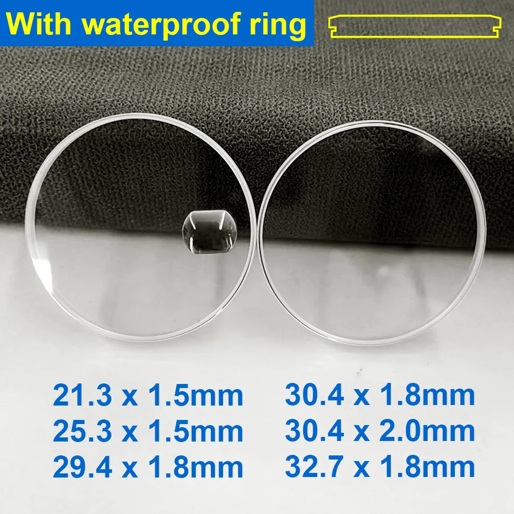 

Double Domed Sapphire Watch Glass edge thickness 1.2mm, diameter 26-40.5mm Transparent Crystal Mineral Sapphire glass watch