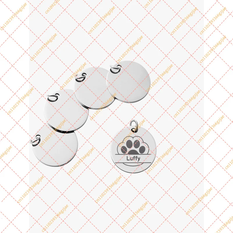 JY For Bambu lab Round stainless steel tags (5 pieces) Laser engraving and cutting diy gift pet dog tags