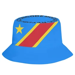 Zaire bucket hats Custom Made Name Team Logo Zar Fisherman caps Country Congo Republic Nation French Kinshasa Rdc Flags Headgear