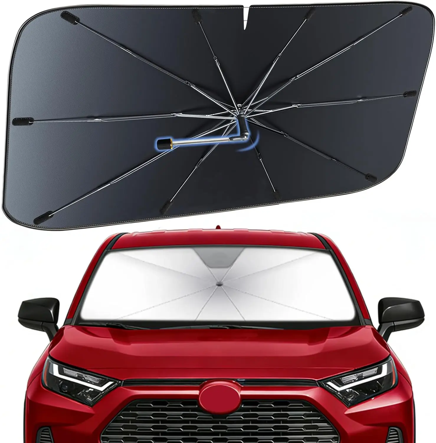 

Windshield Sun Shade Umbrella for RAV4 2019-2026 – Nano-Coated Heat-Reflective