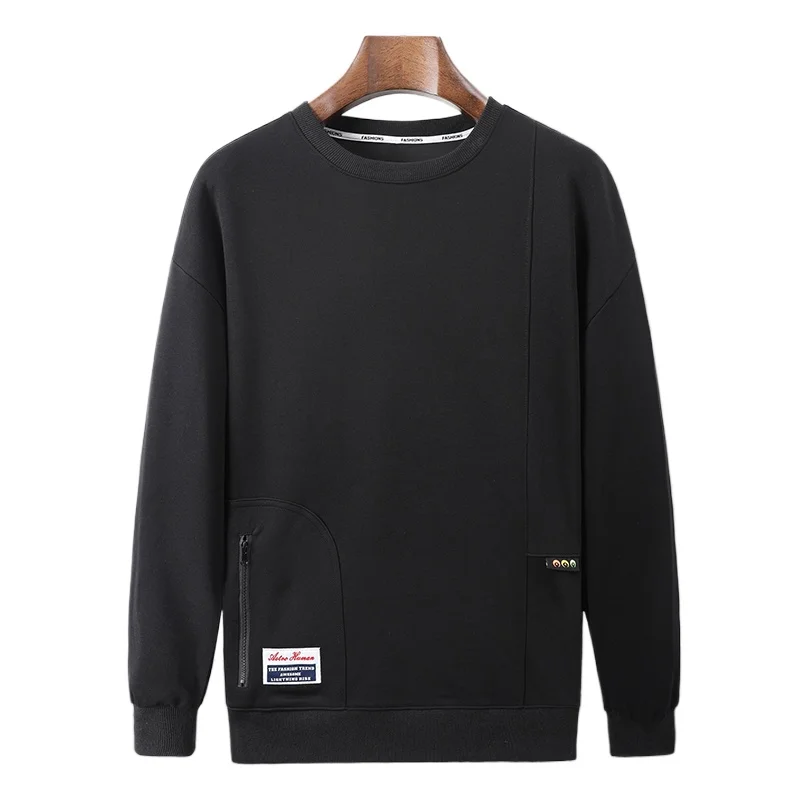10XL 9XL 8XL Large Size Round Neck Sweater Men\'s Spring Autumn Models Plus Size Loose American Tide Boys Casual Men\'s Tops