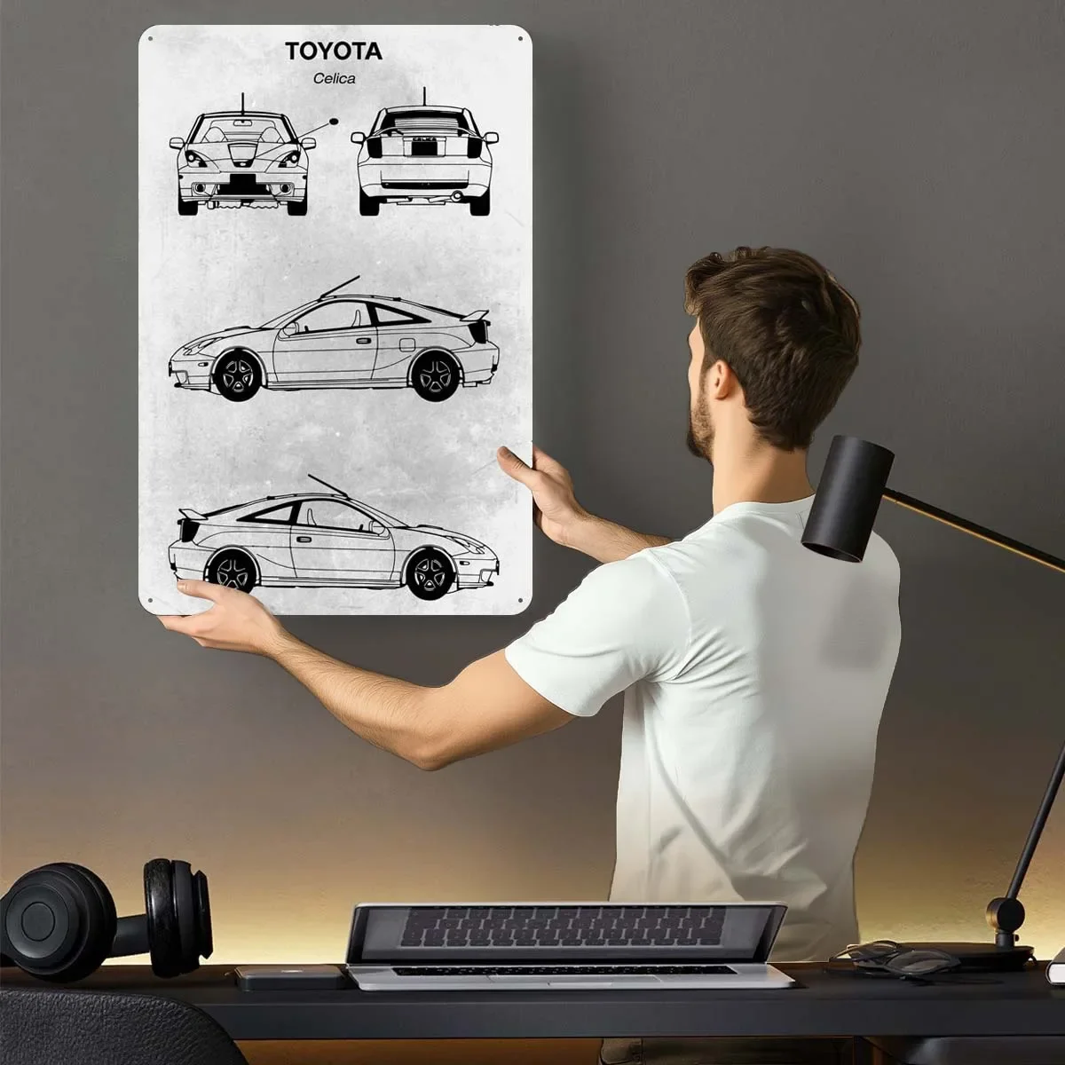 No233 Toyota Celica Car Metal Signs Gamer Room Decoration Man Custom Tinplate Sign for Garage Wall Art Decoration Coffee Bar