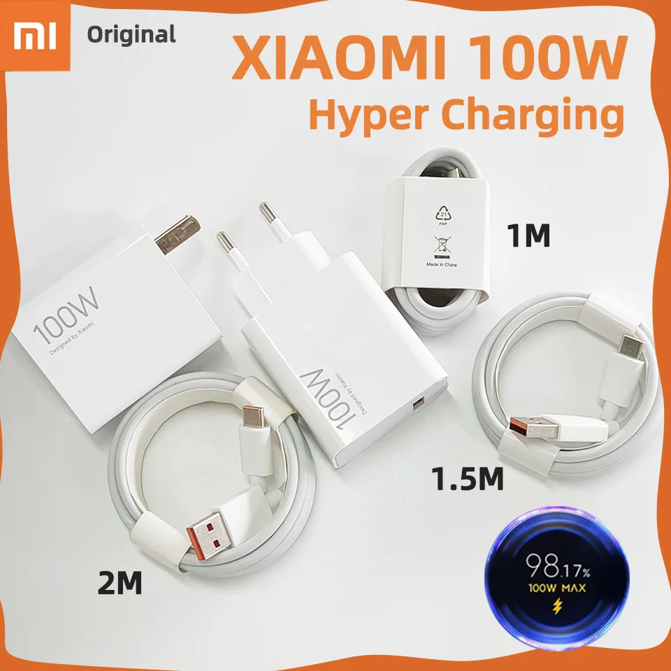 

Оригинальное зарядное устройство XIAOMI USB 100W Super Fast Turbo Charging Adapter Cable для Xiaomi 17 Pro Max, 17 Ultra, 15, 14, Poco F8 Pro, M8, X8, F7