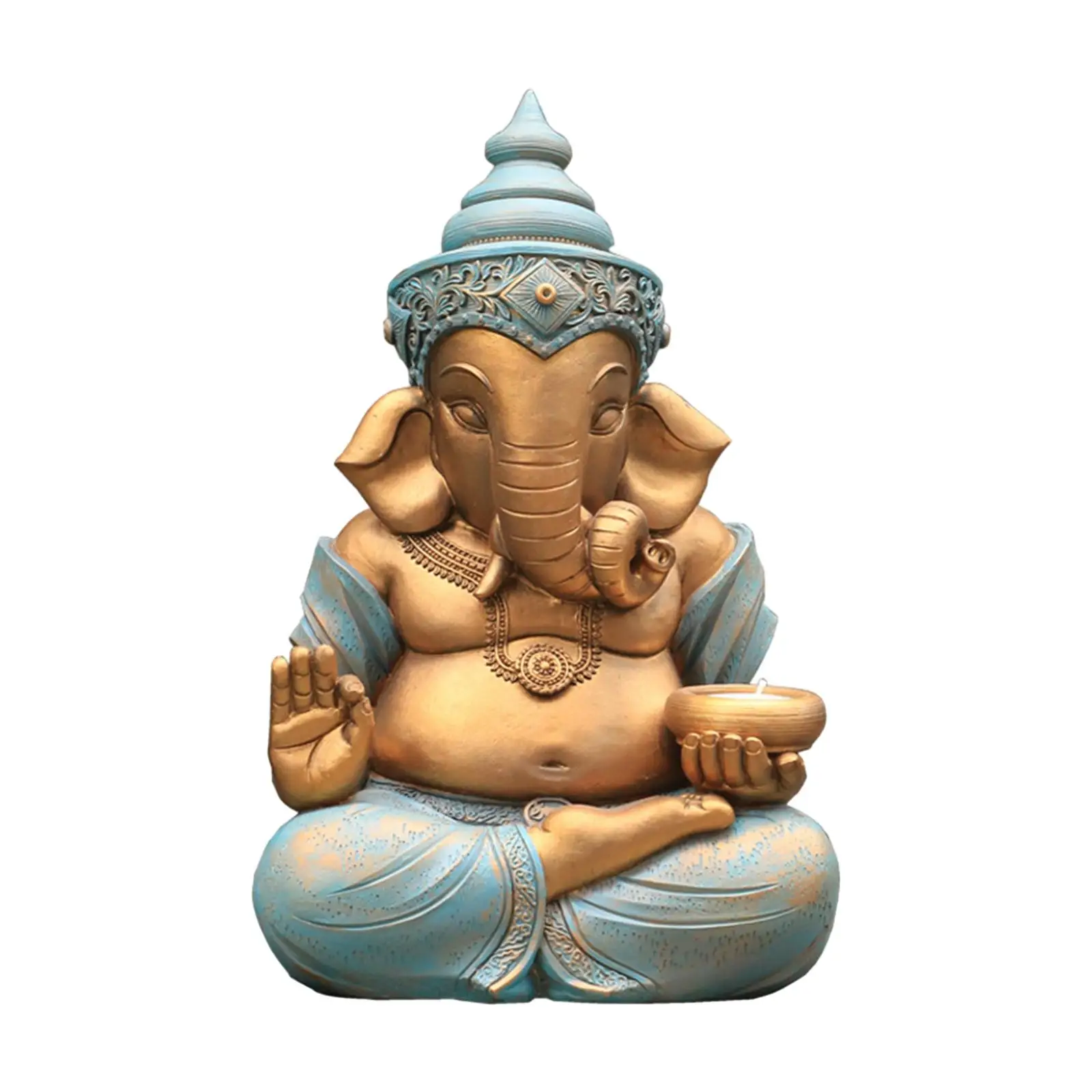 Imagem -03 - Ganesh Estátua Indiana para Jardim e Varanda Ganesha Figurine Paisagismo ao ar Livre