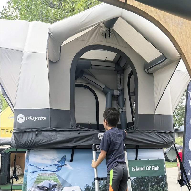 

Car Roof Top Tent for SUV Truck Van Sedan Overland Rooftop Camping Gear 145 4 Season Inflatable Custom Camping Tent