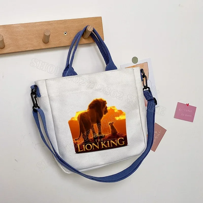 Disney The Lion King Shoulder Bag Simba Mufasa Handbag Cartoon Movie Graphic Print Handbags Portable Large Capacity Bags Gifts