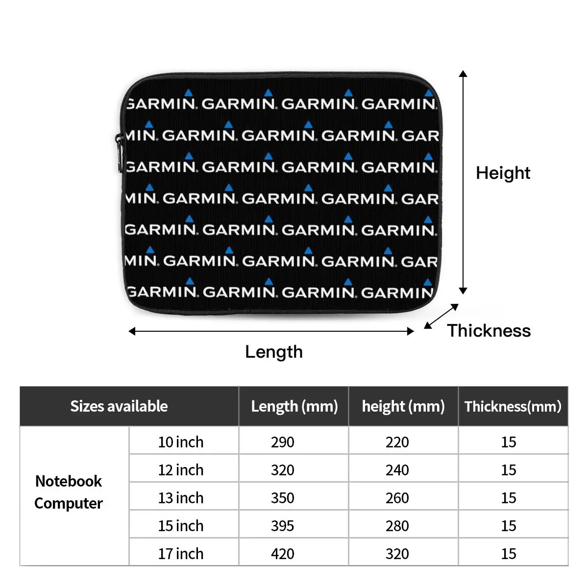 GARMIN Notebook Laptop Bag Case Pouch 10 12 13 15 17 Inch Notebook Sleeve Cover Bag Tablet Shockproof Case Bag