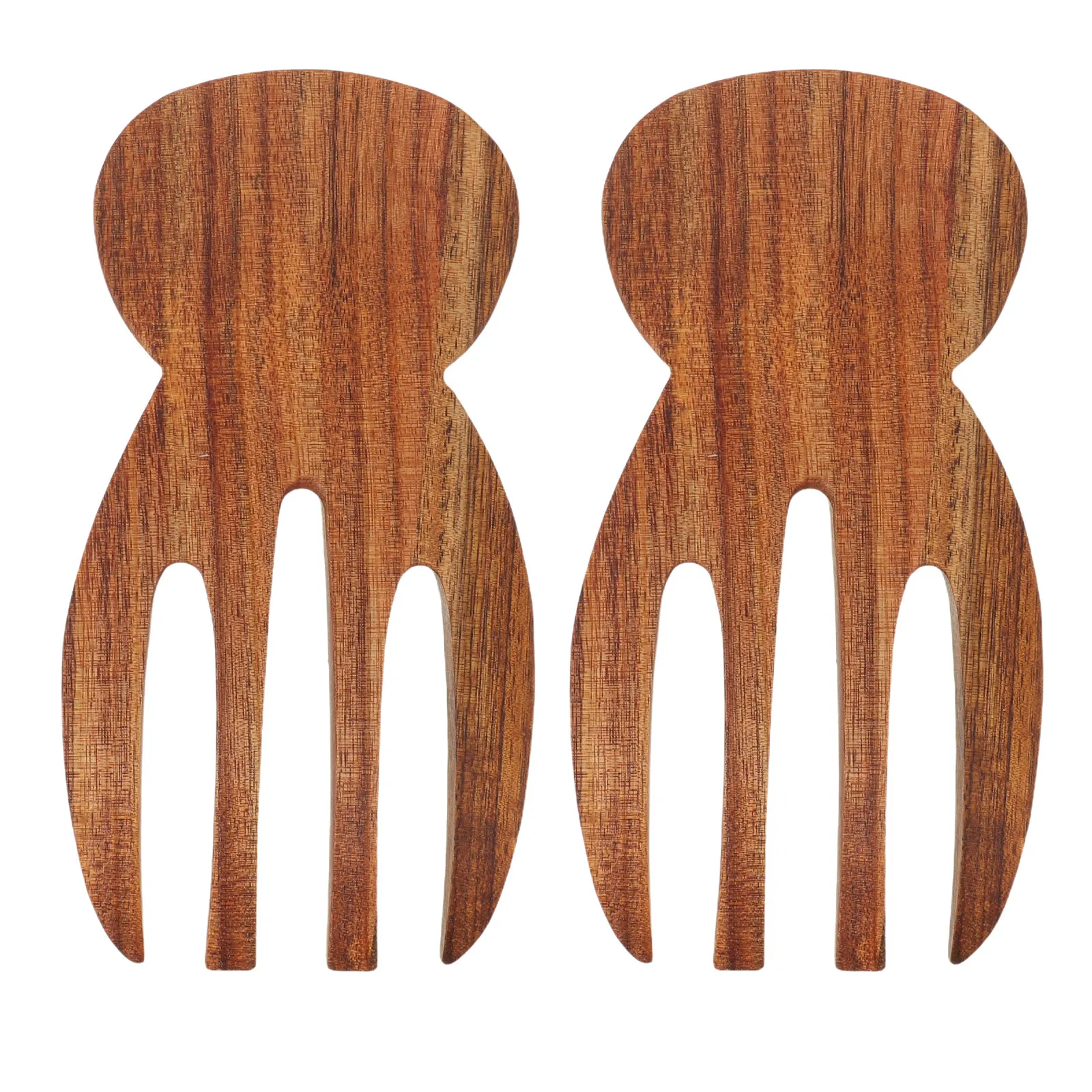 

2Pcs Wood Salad Hands Set Comfortable Grip Salad Serving Fork Spoon for Tossing Mixing Cooking Utensils Pasta Servers