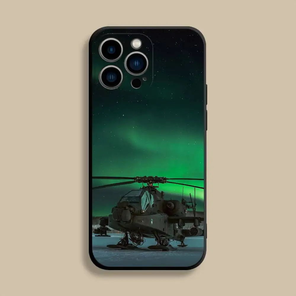 Чехол для телефона с вертолетом для iPhone 17,16,15,14,13,12,Pro,Max,Plus,E,SE4,Air,Mini,черный мягкий чехол