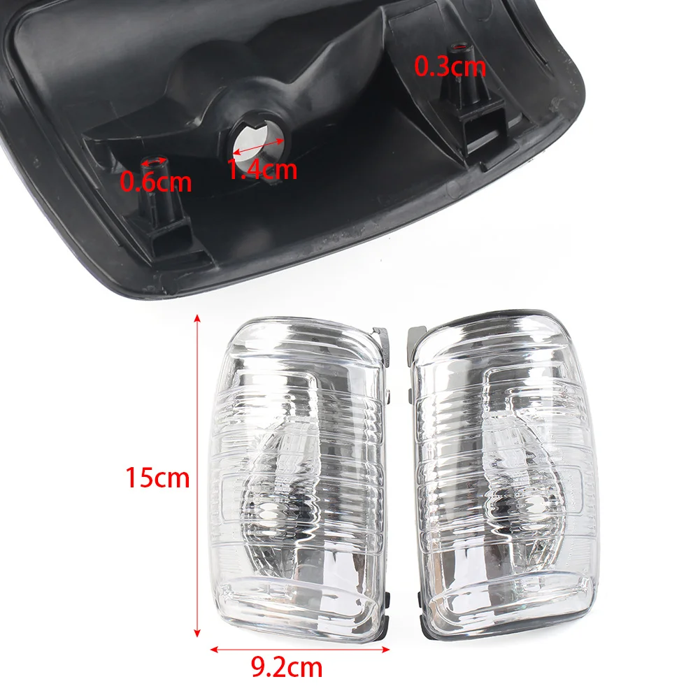 White Car Door Side Mirror Lamp Lens Turn Signal Lights Housing For Ford Transit MK8 2014 2015 2016 2017 2018 2019 2020 2021