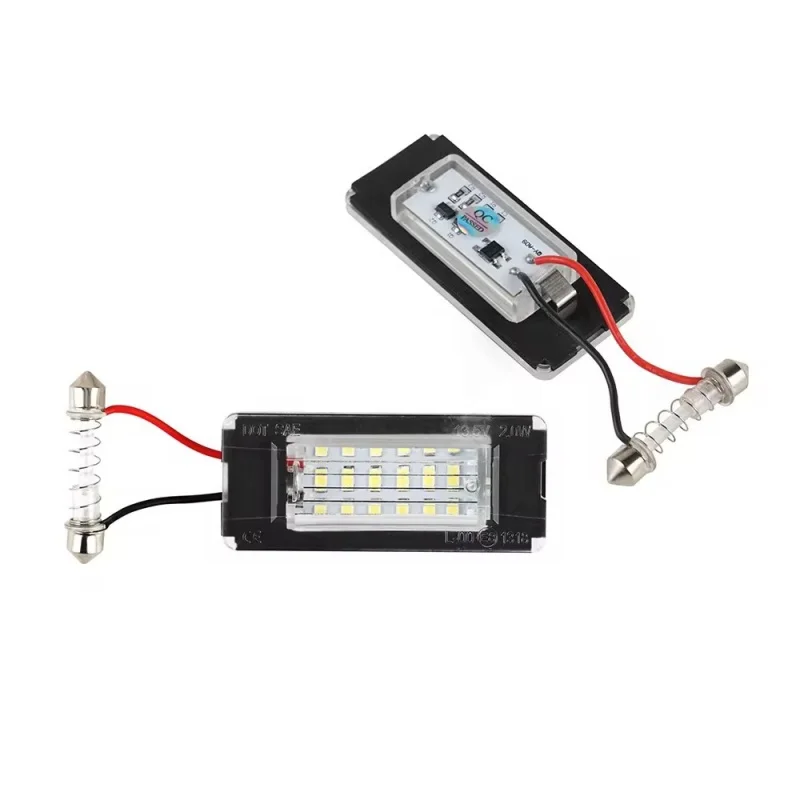 2Pcs LED License Plate Light For Mini Cooper R50 R53 R55 R56 R57 R60 6000K White Error Free Number Plate Tag Lamp Auto Decor