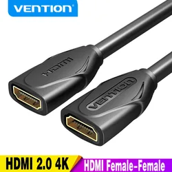 Rozszerzenie HDMI 0.5m kabel 4K/60Hz HDMI 2.0 przedłużacz do przewodów żeński do żeńskiego dla przedłużenie kabla PS4/3 projektor HDTV HDMI