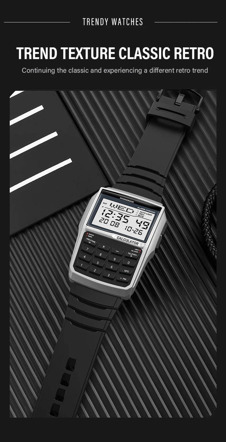 Men's Digital LED Calculator Watch thumbnail 7