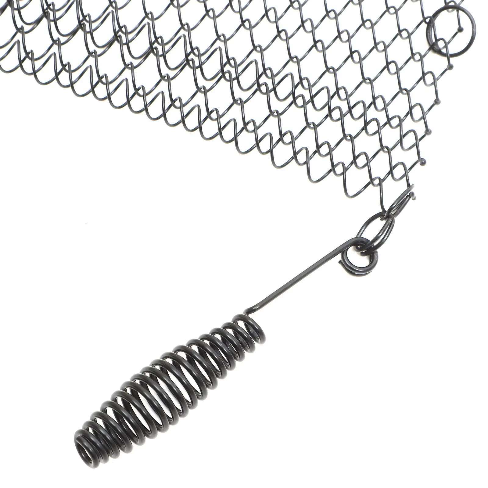 2Pcs Fireplace Screen Tool Metal Mesh Curtain Iron Panels Black Spark Guard Rust Resistant Hearth Protection Screen