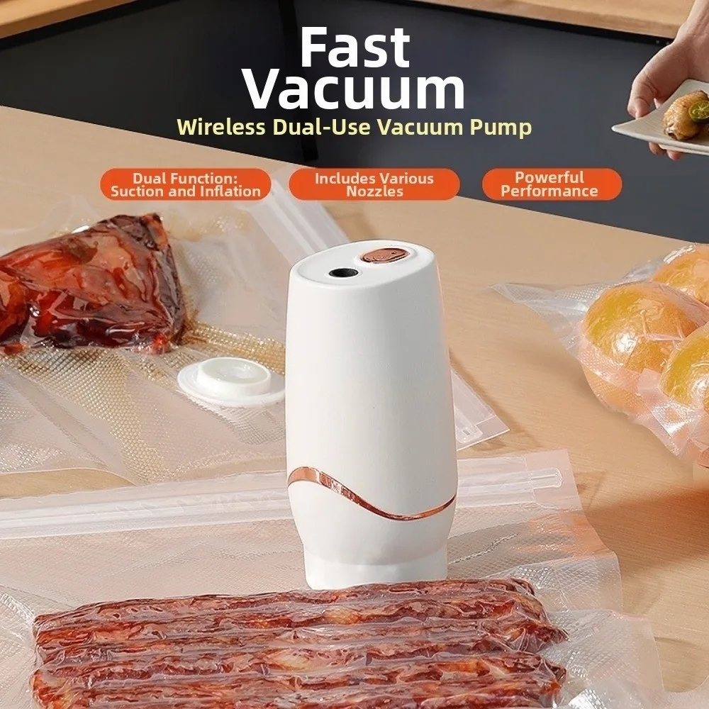 Picture 3: Wireless Electric Vacuum Sealer Pump Rechargeable Labor Saving Electric Compressed Bag Pump Handheld Space Saving