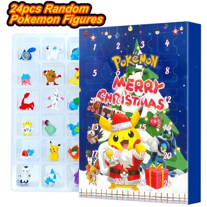 20246Christmas Countdown Calendar Gift Box Blind Box Gift Box Pet Pok é mon DIY Day 24