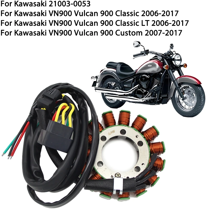 

Motorcycle Ignition Magneto Stator Coil For Kawasaki VN900 Vulcan 900 Classic LT 2006 2007 2008-2017 Custom 2007-2017 21003-0053