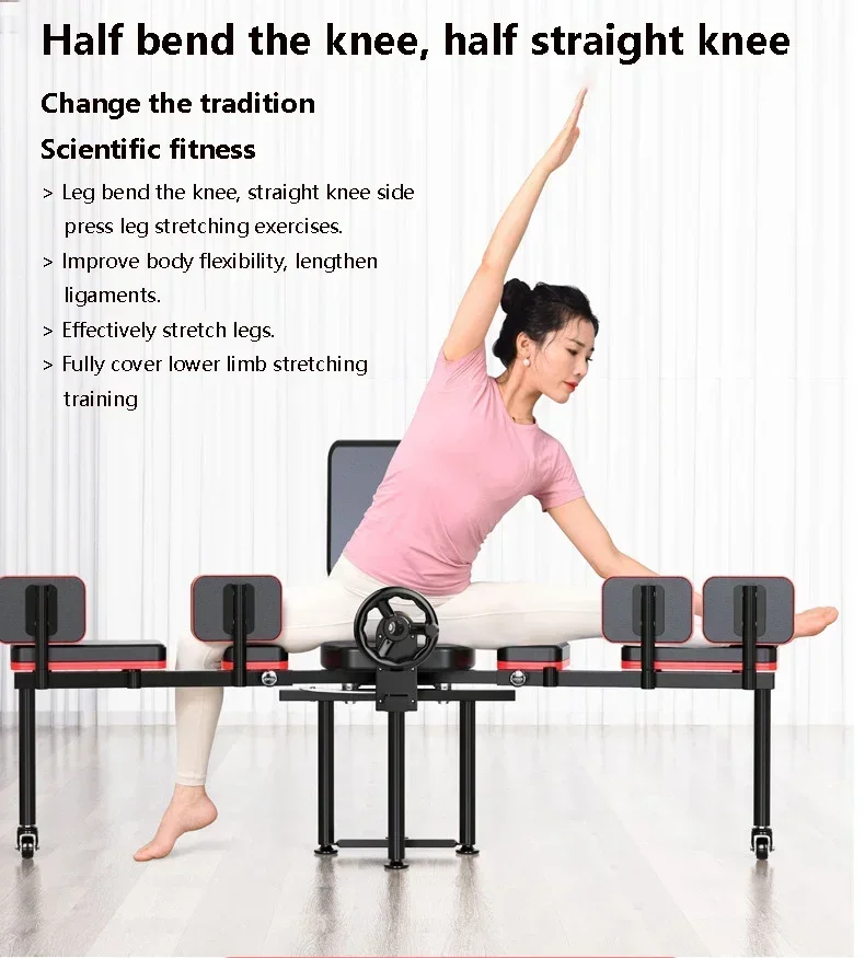 

Flex Bench Crotch Open Leg Split Yoga Exercise Stretch Machine With Adjustable Wheel