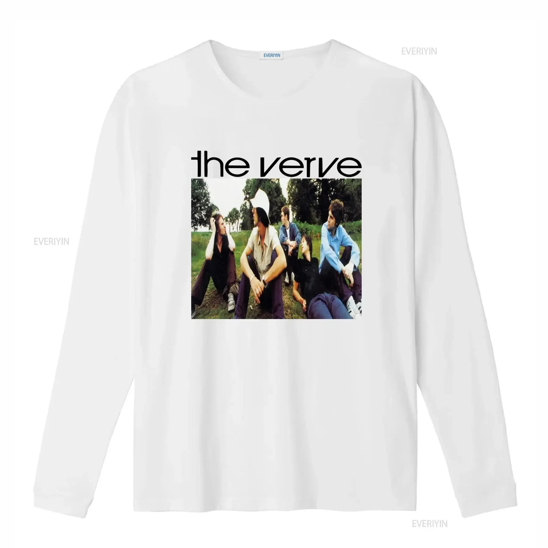 The Verve Band Cotton T Shirt Rock Music Design Perfect for Fans vintage Washed Soft Breathable Stretched Casual fashion