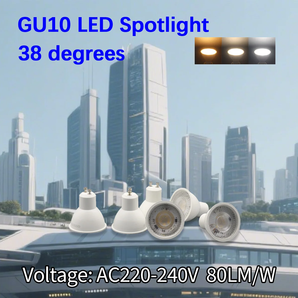 1-10PCS Foco Led GU10 Spotlight Bulb 38 Bean Angle Hight CRI 3W 5W 7W 8W 9W 80LM/W No Flicker Lamps 220V Replace Halogen Lamp