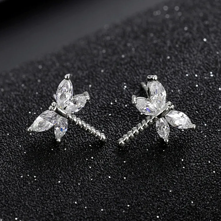 Bohemia New in Crystal Dragonfly Earrings for Women Accesories Personality Punk Vintage Geometric Earrings Women's Jewelry