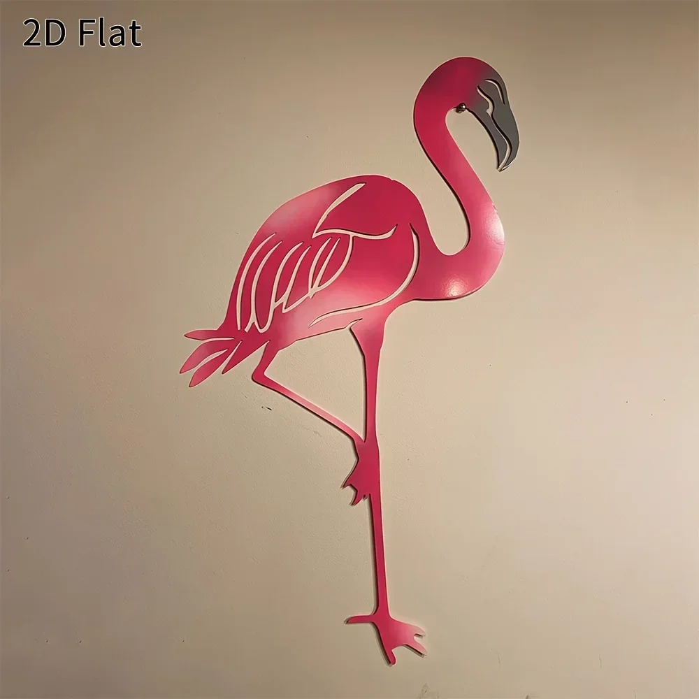 CIFBUY Vintage Flamingo Metal Wall Sculpture Rust Proof Waterproof Decor For Garden Patio Living Room Home Gift