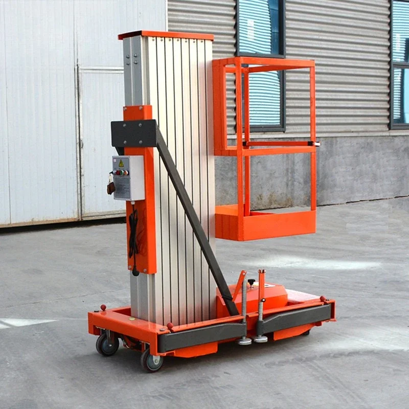 8 meters aerial work truck mobile lift small electric hydraulic lift truck aluminum alloy lifting platform