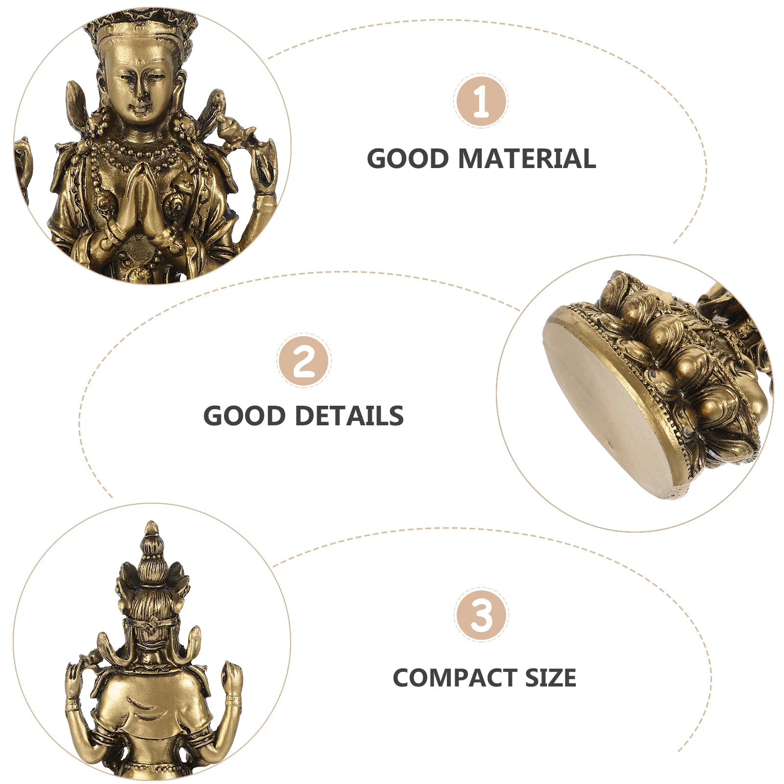 

Bronze Effect Resin Buddha Statue Small Size Meditative Pose Desktop Decoration Zen Craft Sculpture Zen Buddha