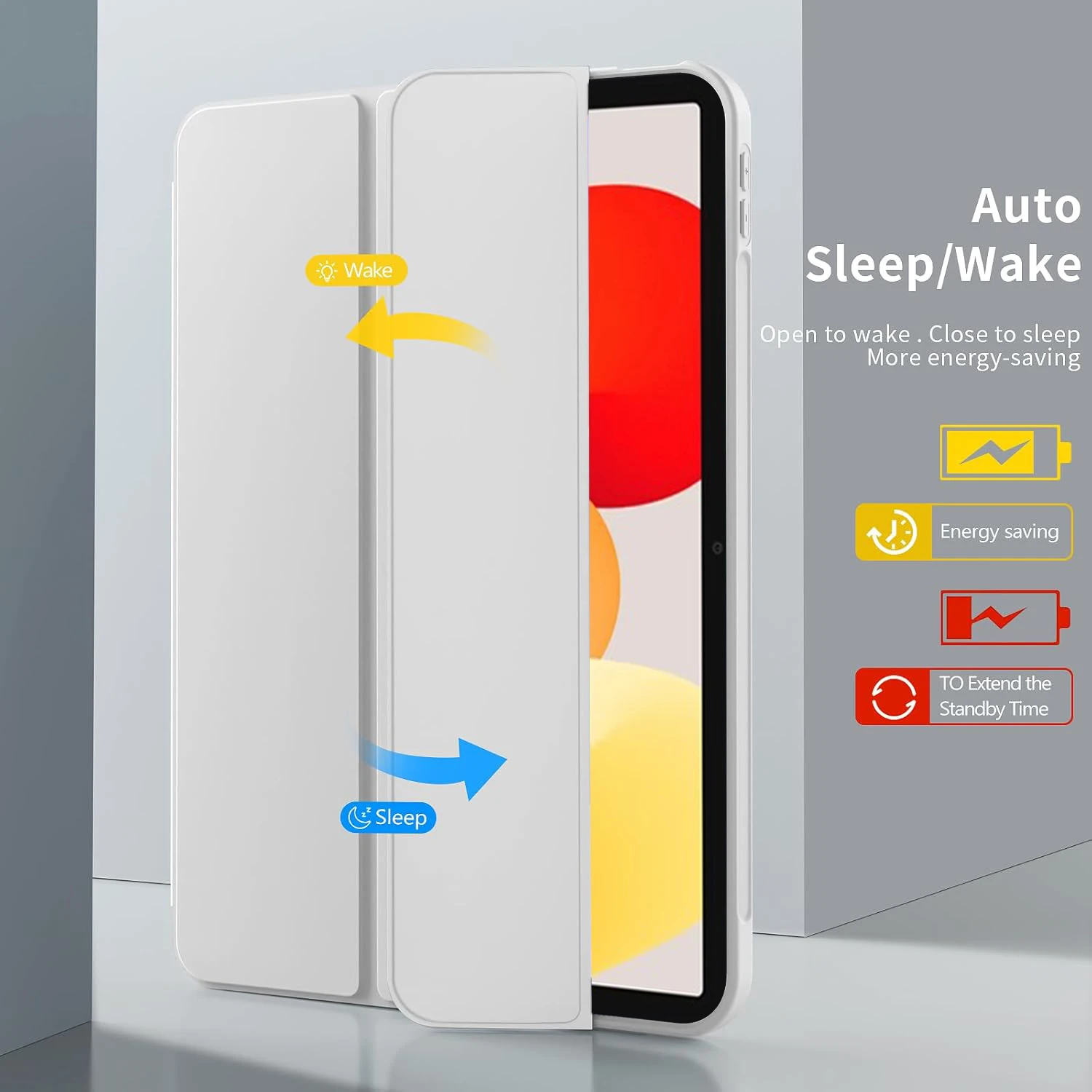 Tri-fold Flip Case For Xiaomi Redmi Pad SE 11 inch 2023 Magnetic Stand PU Leather Protective Cover Auto Sleep/Wake up