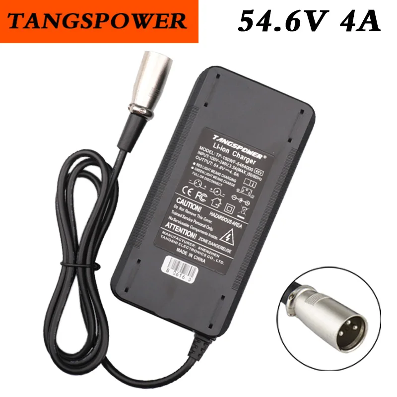 

54.6V 4A Lithium Battery Charger 13S 48V 4A Li-ion Battery Pack Charger Fast Charging More Efficient First Choice For Chargers