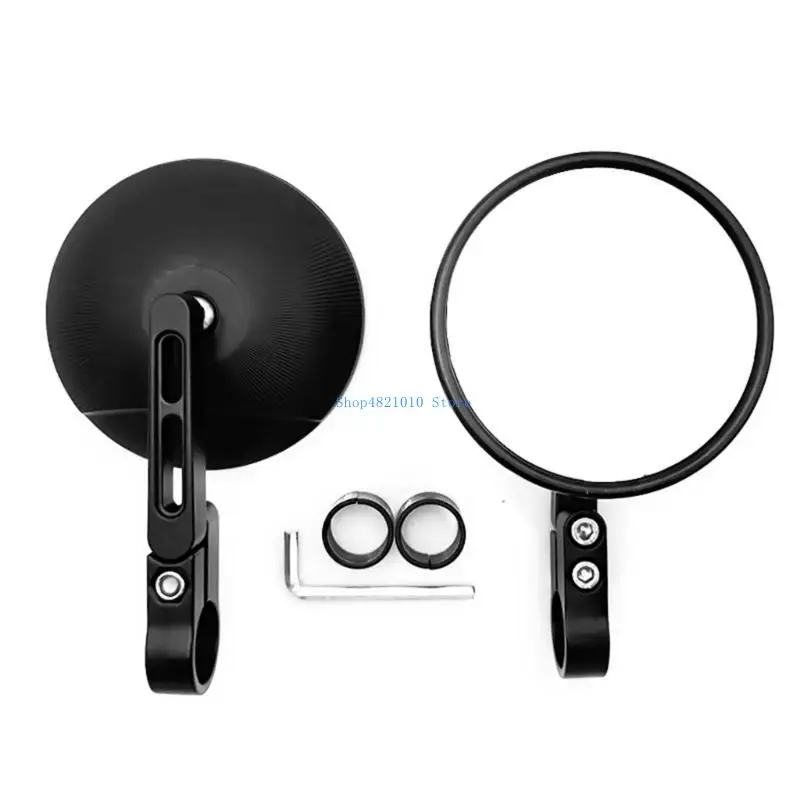 

T3LF Handlebar End Glass 360 Degree Rotating Bike Scooter Rear View Glass