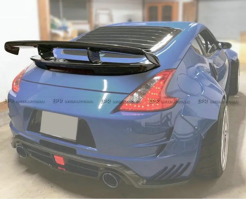 (Lokalnie w USA) Tylny spojler VRS2 Type (1360mm) do 370Z Z34, aerodynamiczny zestaw karoserii, sportowy tuning zewnętrzny.