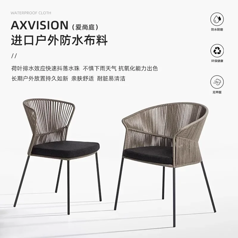 Rattan Nordic Outdoor Terrace Preservative Teak Round Table