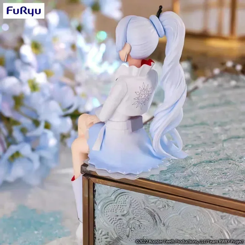 Original FuRyu RWBY Weiss Schnee Ice Queen Anime Action Figure Toys 14cm PVC Model Collectible Status Kids Xams Gift In Stock