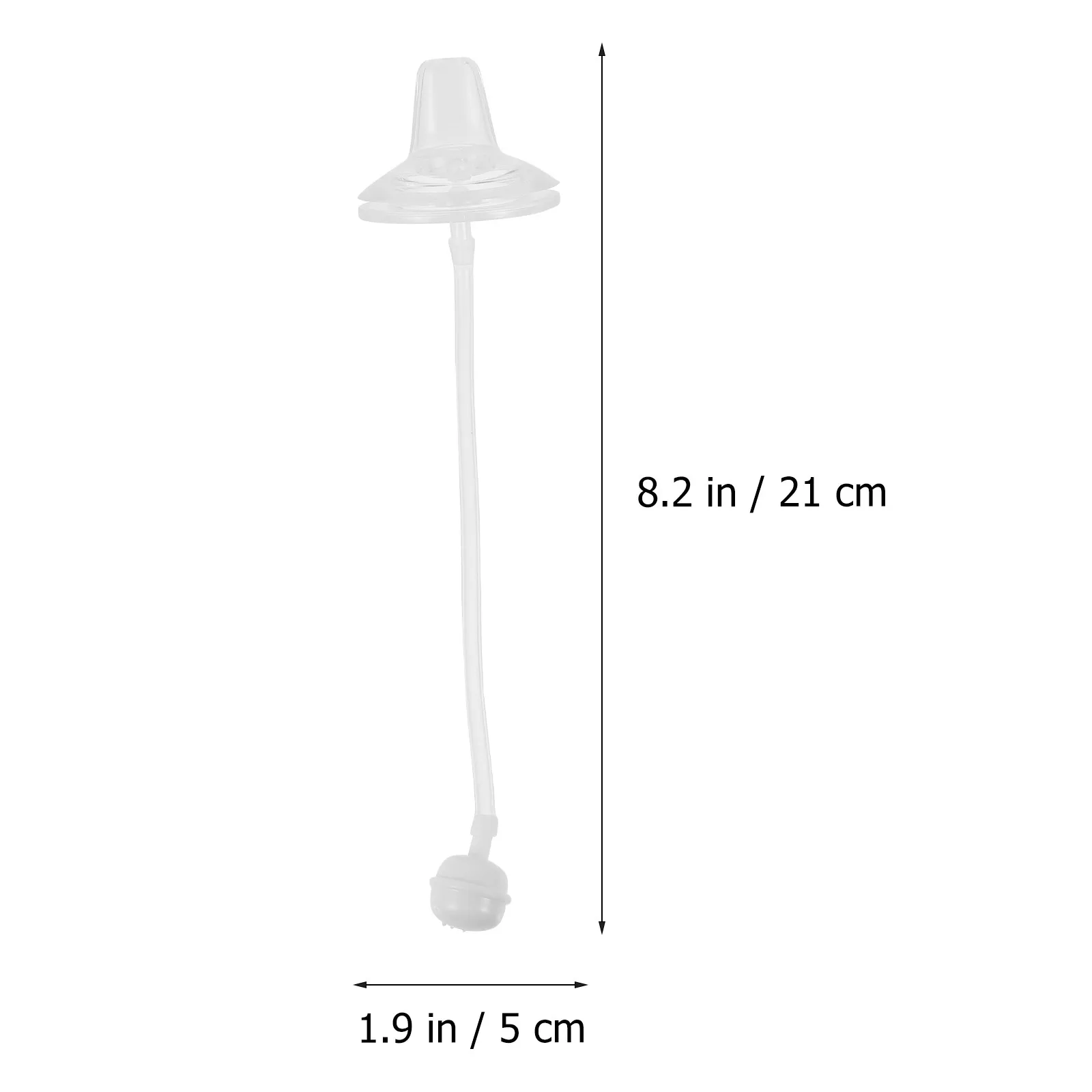 3Pcs Silicone Pacifiers Transparent Baby Feeder Nipples Round Straw Design Supple Safe Teats for Newborns and Teething Infants