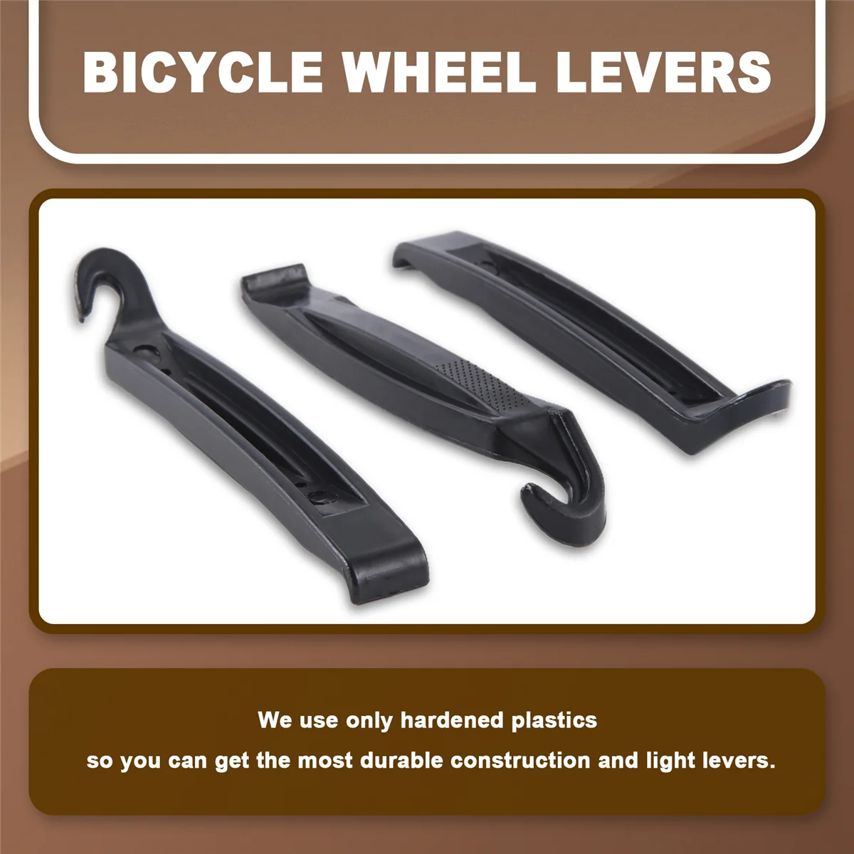 

A06R Bike Bicycle Detachable Wheel Tire Levers Repair Tool High Quality Plastic Black Hardened