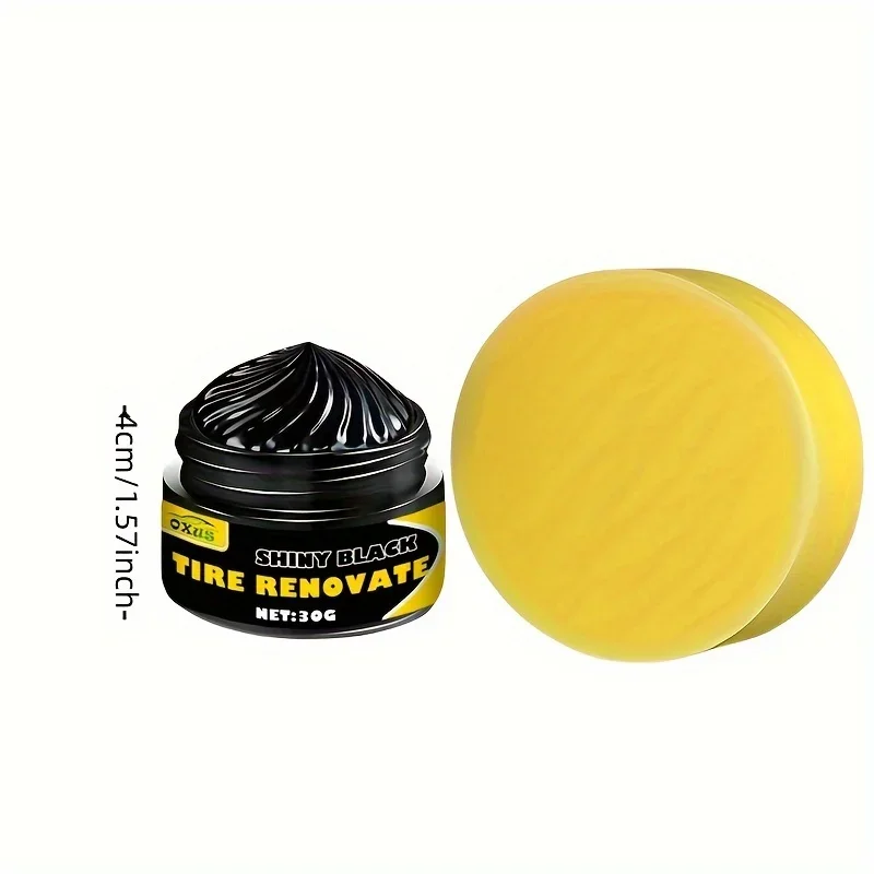 piece automobile tire gloss blackening wax - 30g tire retreader, - gloss enhancer, anti-aging protection, lasting gloss image 6